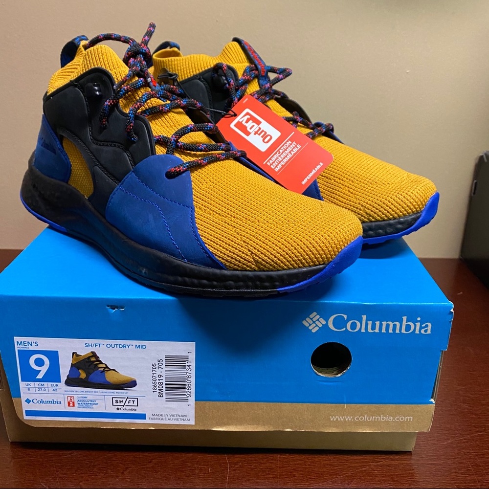 Columbia Atmos X SHFT Outdry Mid Yellow Blue Black